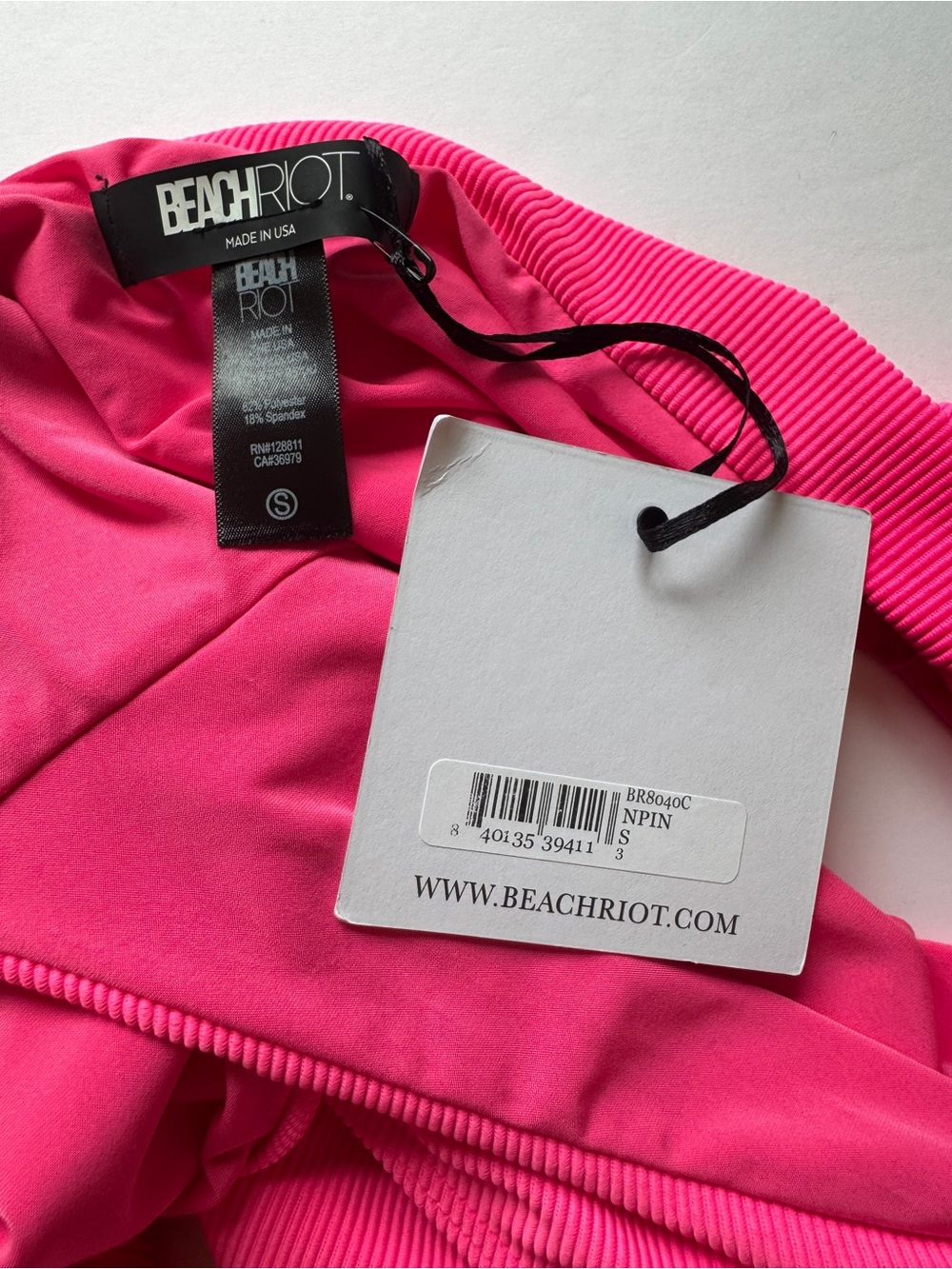 NWT Beach Riot Celine One Piece Pink Swim Bathing Suit Sz S - Picture 7 of 15